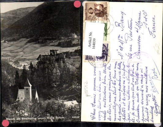164039,Klamm a. Semmering geg Maria Schutz 1952