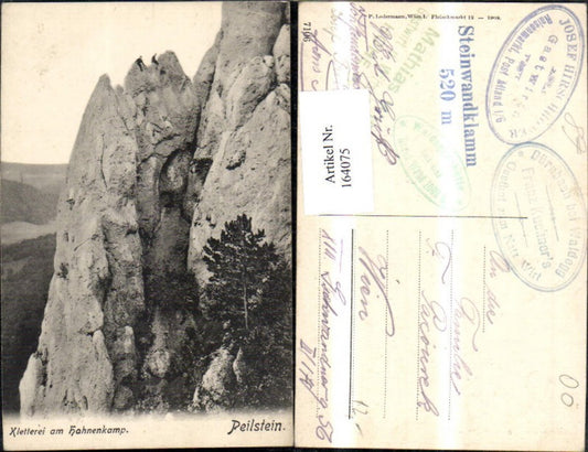 164075,Peilstein Kletterei a. Hahnenkamp m. Bergsteiger Altenmarkt Weißenbach a. d. Triesting