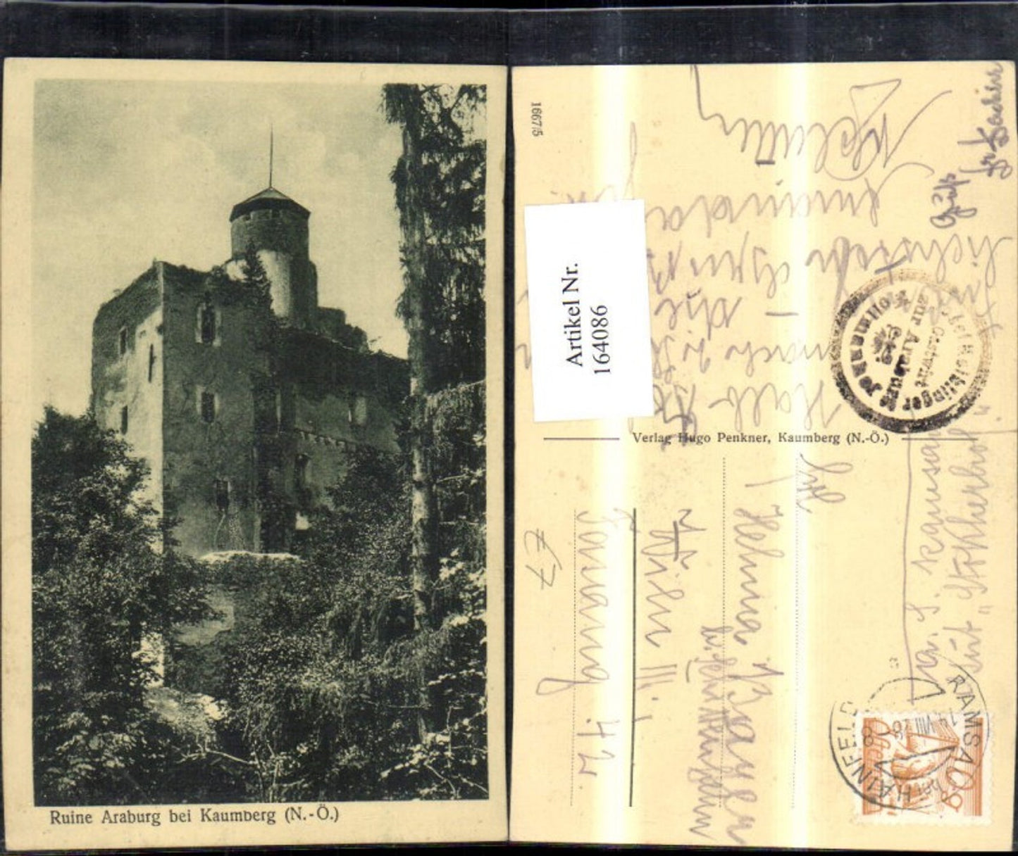 164086,Kaumberg Ruine Araburg 1928