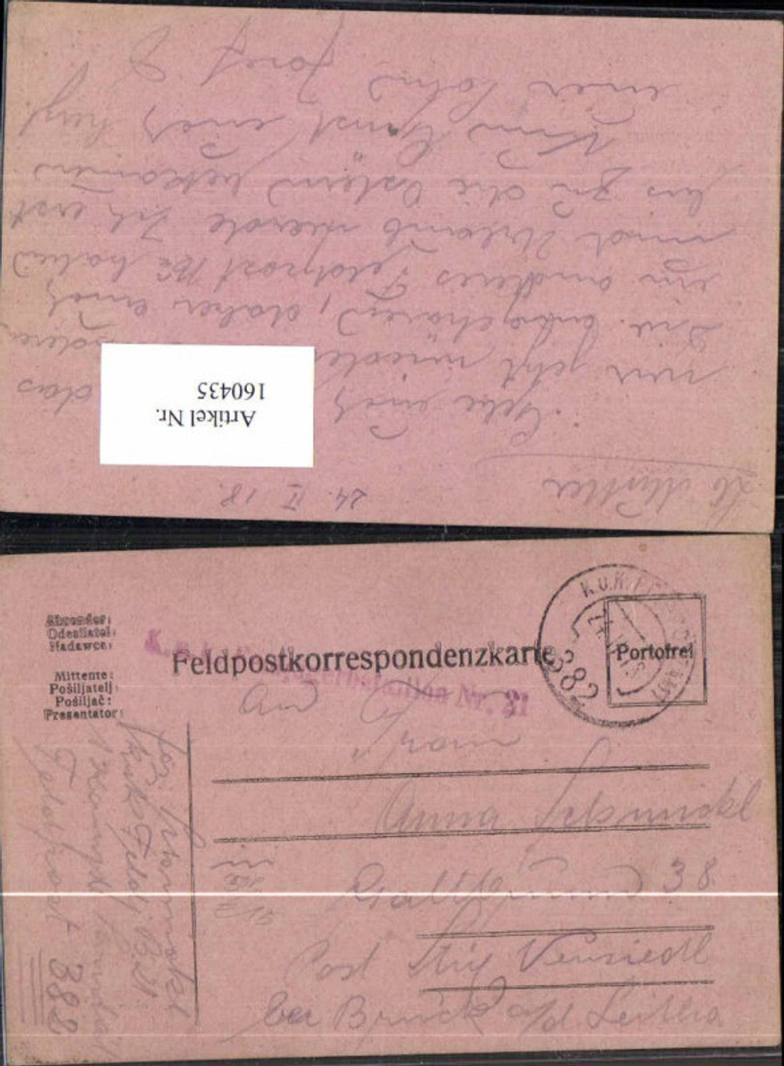 Alte Ansichtskarte – Old Postcard