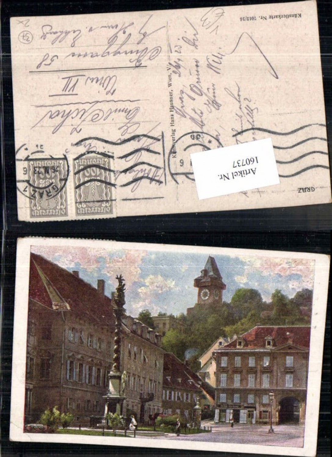 160737,Graz Platz Schlossberg Denkmal pub Hans Hausner 7012-16