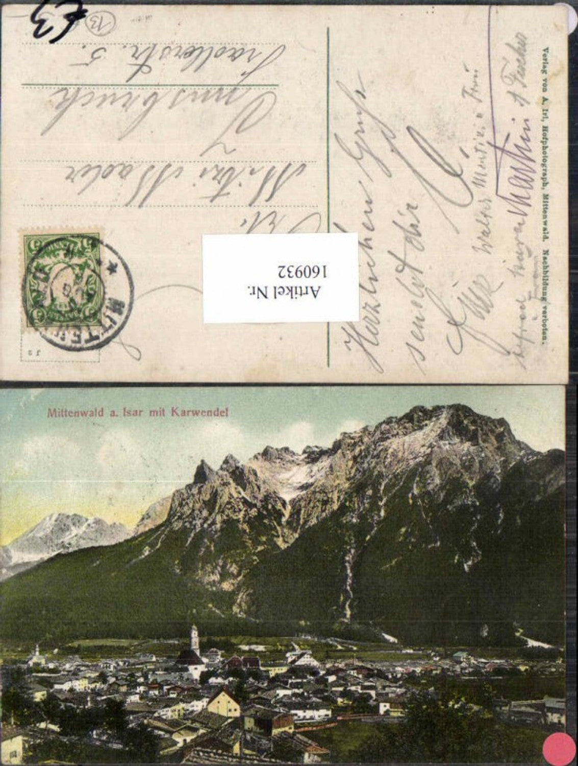 160932,Mittenwald in Bayern  Karwendel