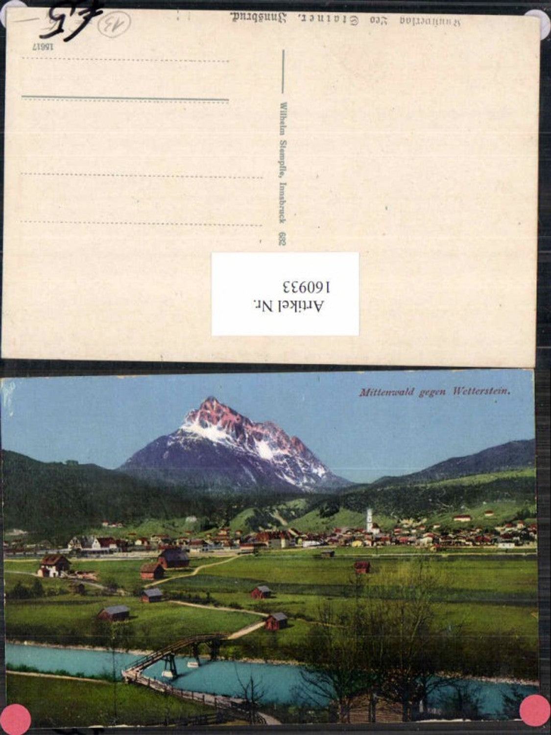 160933,Mittenwald in Bayern Wetterstein 1915