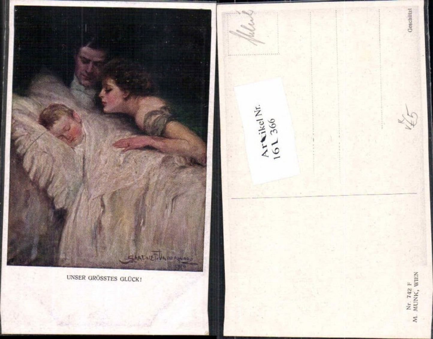 161366, M. Munk Vienna 742 F Clarence F. Underwood Greatest Happiness Baby Child