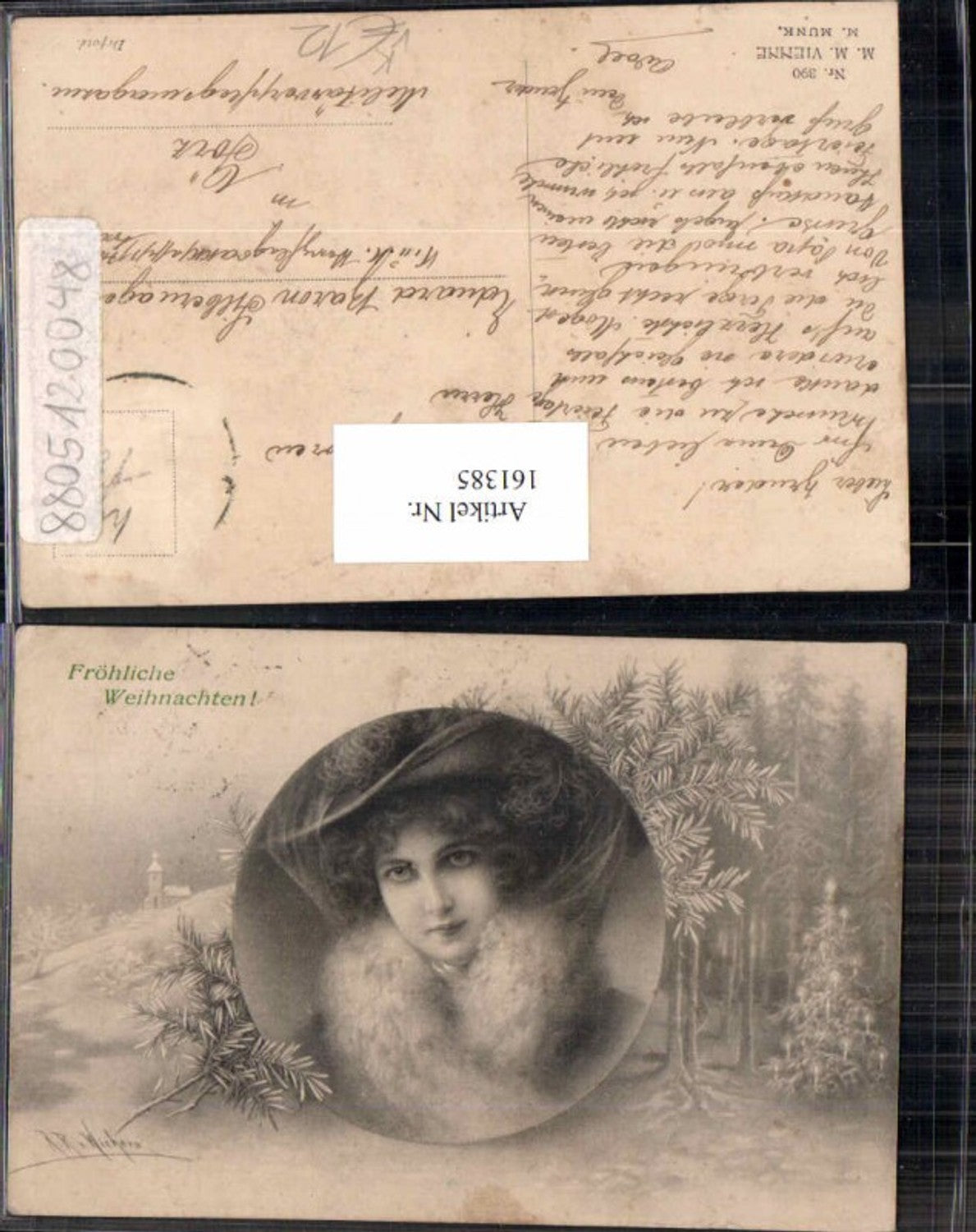 161385,M. Munk Vienne 390 R.R. Wichera Weihnachten Jugendstil Art Nouveau
