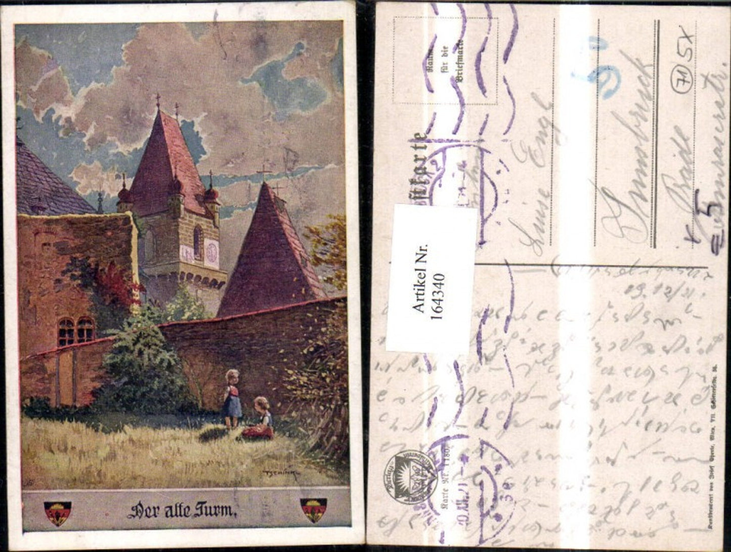 164340,Dt Schulverein Nr 1180 Der alte Turm m. Kinder