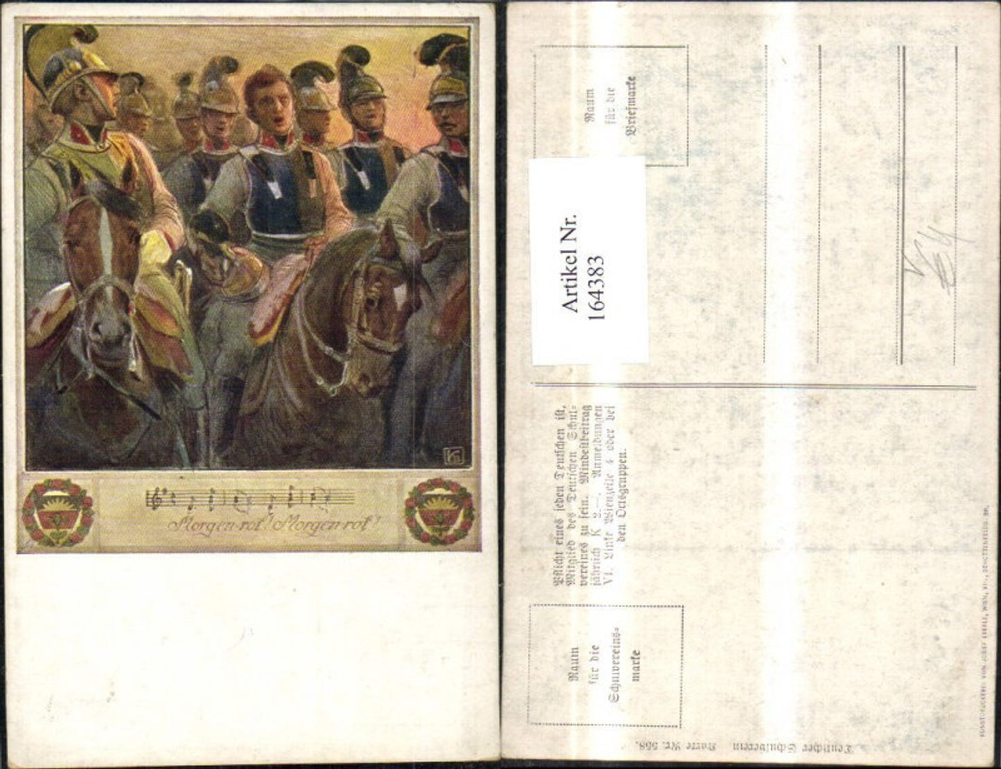 164383,Dt Schulverein 558 Aus d. Wehrmannsliedern v. H v. Collin Soldat Uniform Bajonett sign K A Wilke