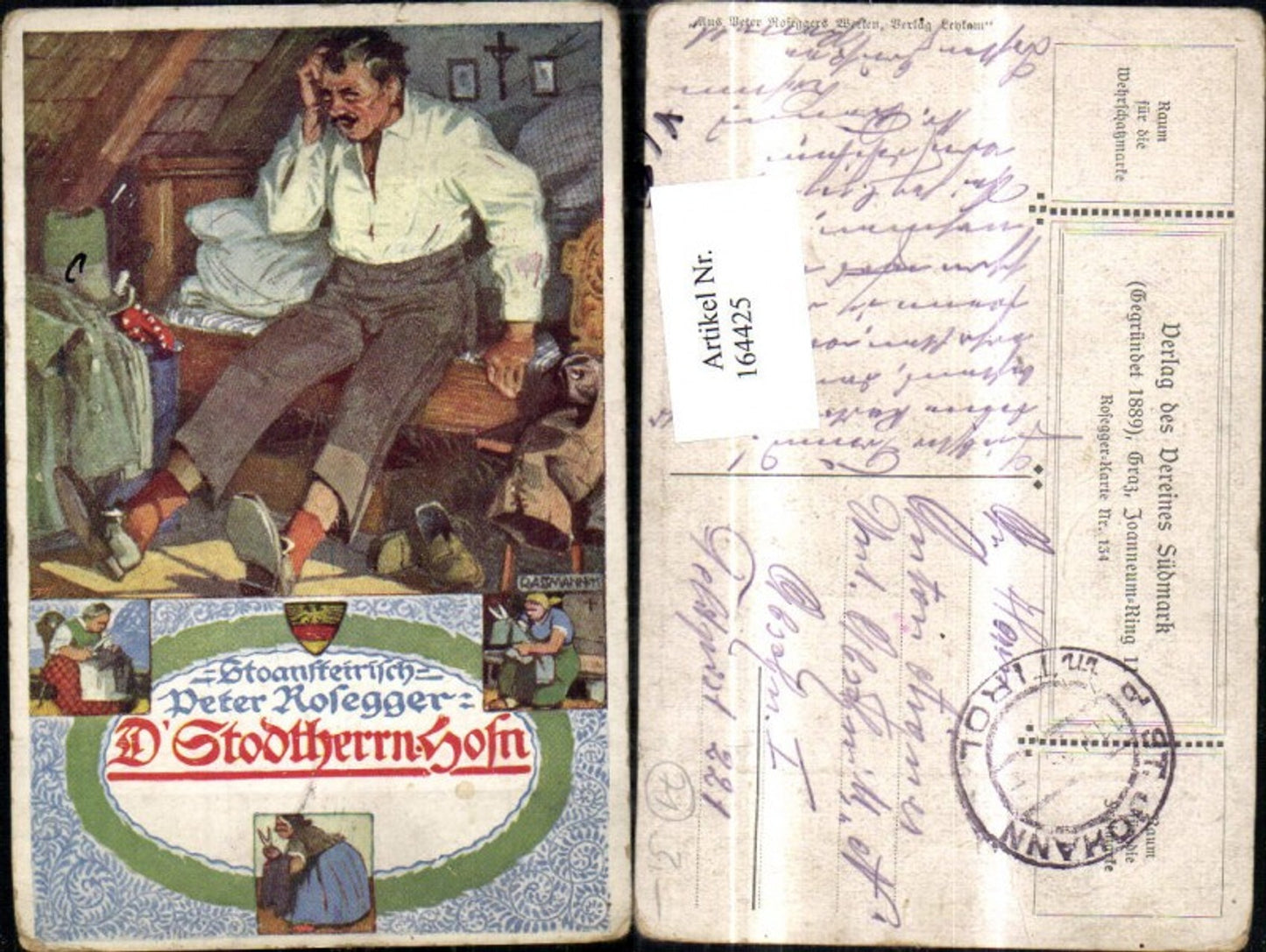 164425,Verein Südmark 134 Stodtherrn Hofn Peter Hofegger sign R. Assmann