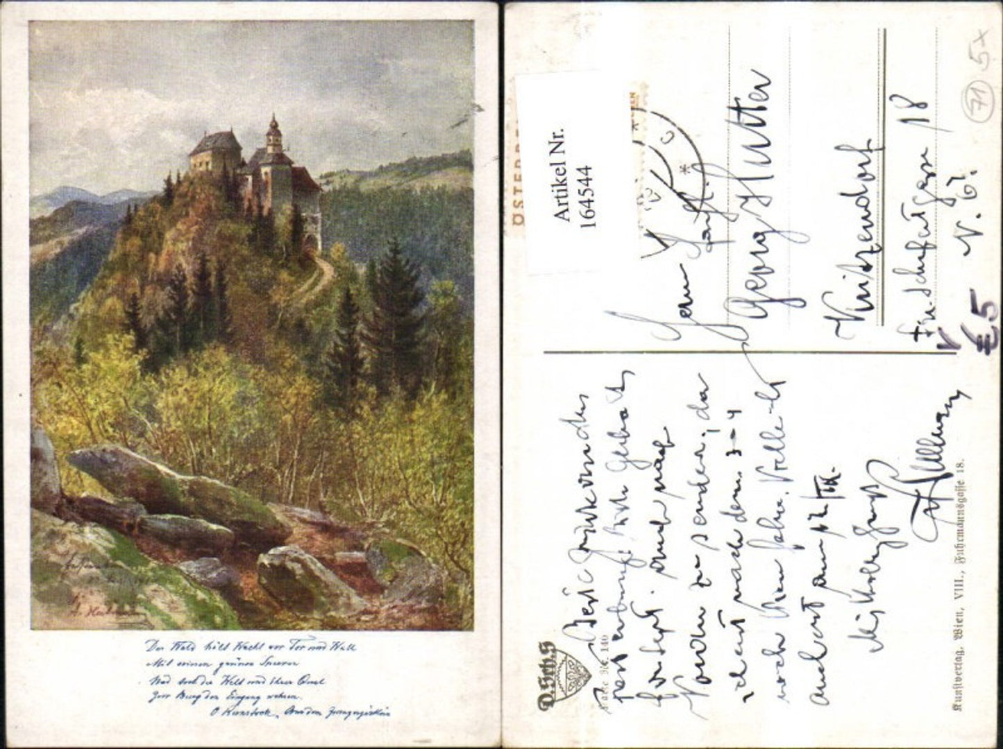164544,Dt Schulverein 140 Burg Festung Spruch Reim