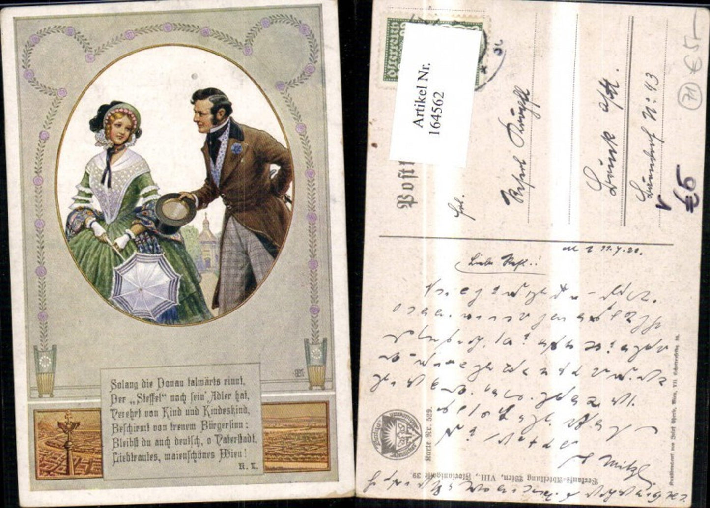 164562,Dt Schulverein 529 Frau Mann Hut Spruch Reim