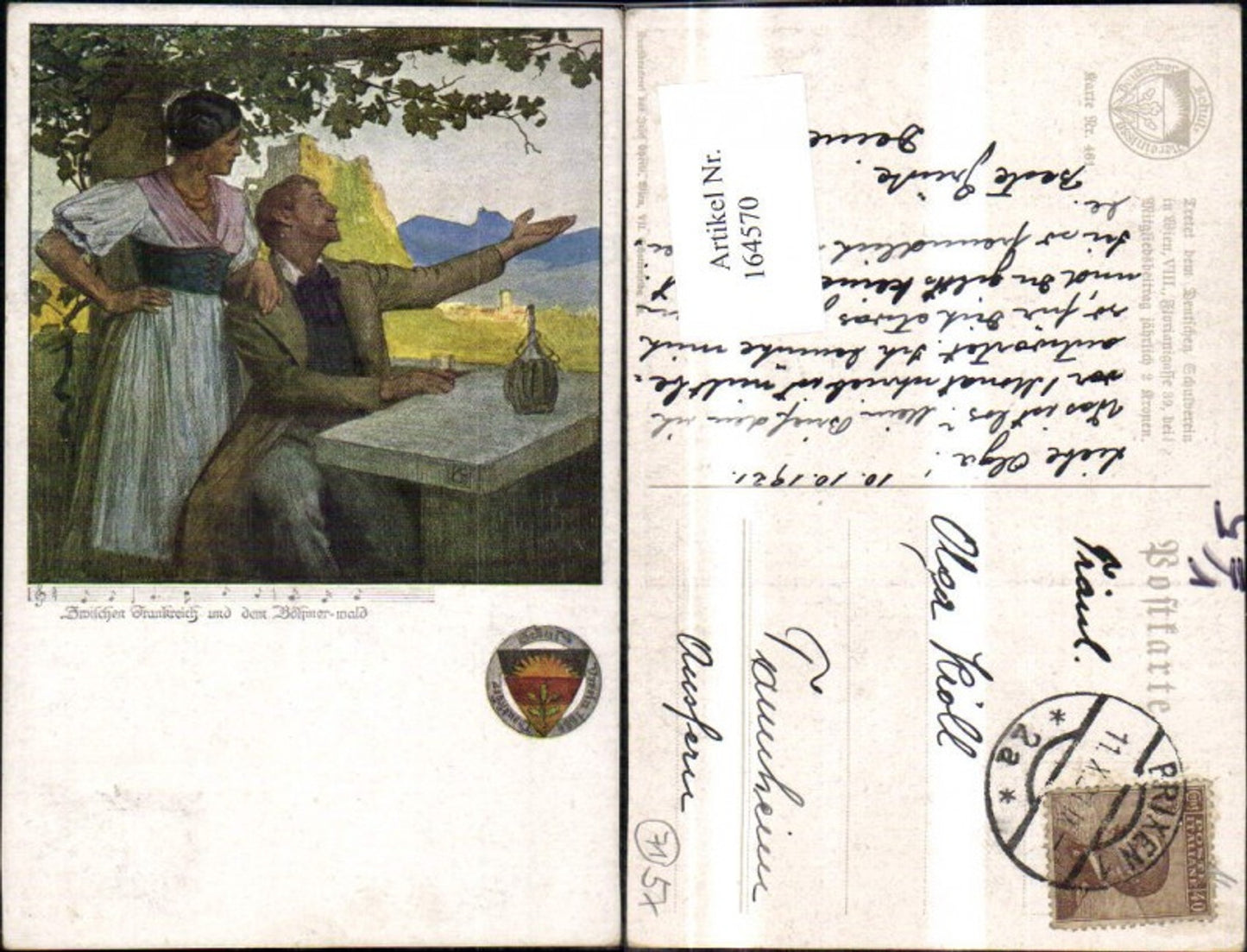 164570,Dt Schulverein 461 Dt Lieder Zwischen Frankreich u. Böhmerwald
