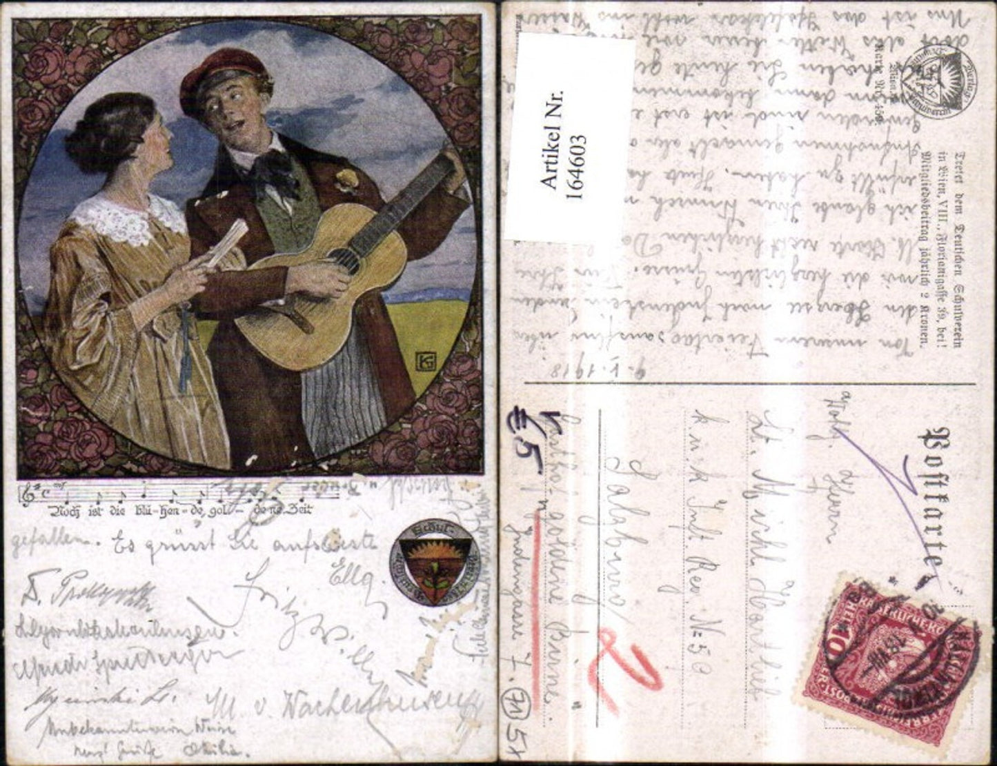 164603,Dt Schulverein 459 Dt Lieder Frau Mann Gitarre