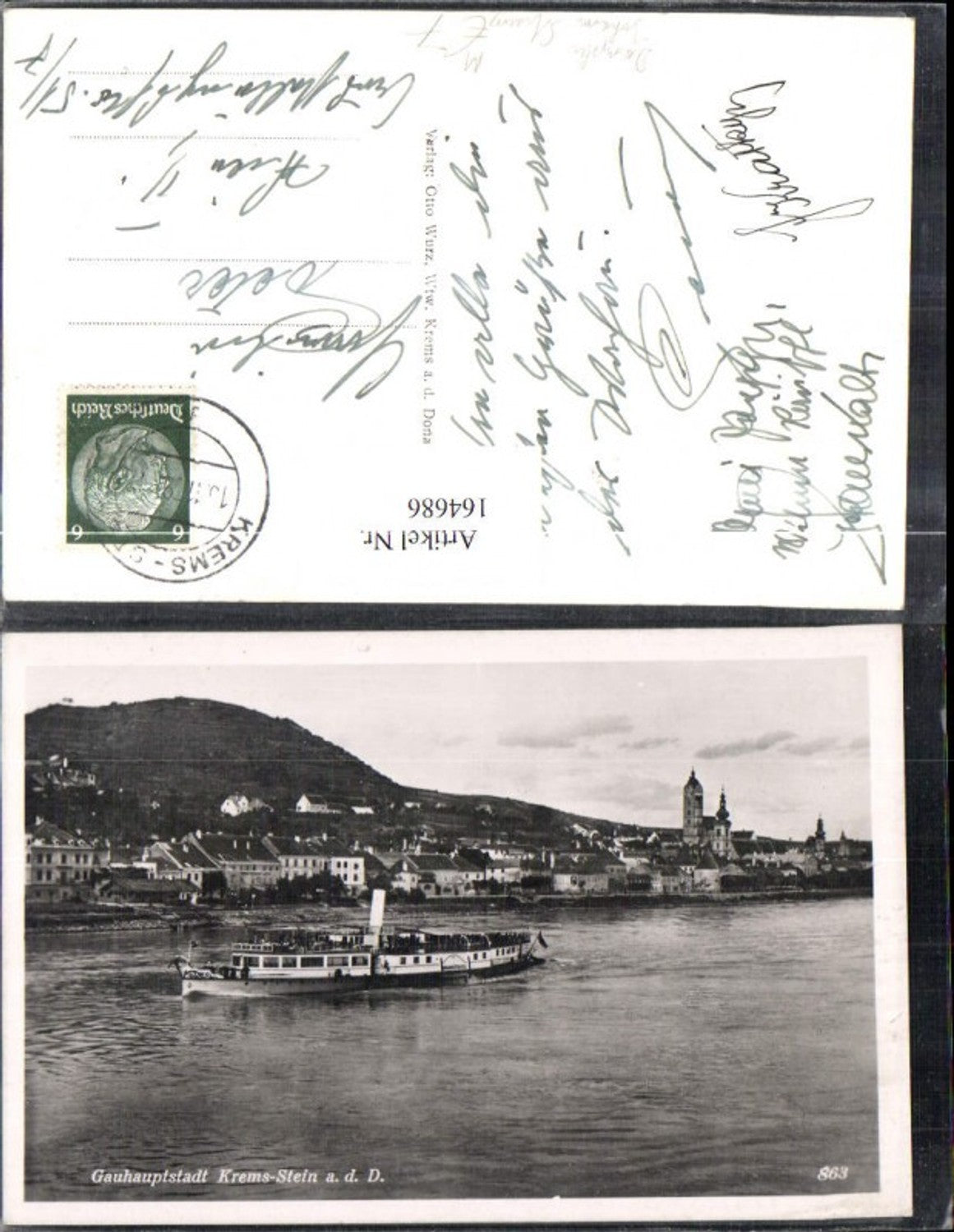 164686,Krems Stein Ansicht Dampfschiff Schiff Johann Strauss