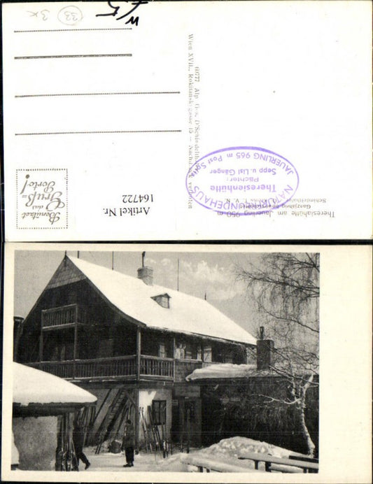 164722,Theresiahütte a. Jauerling Post Spitz Winteransicht Ski