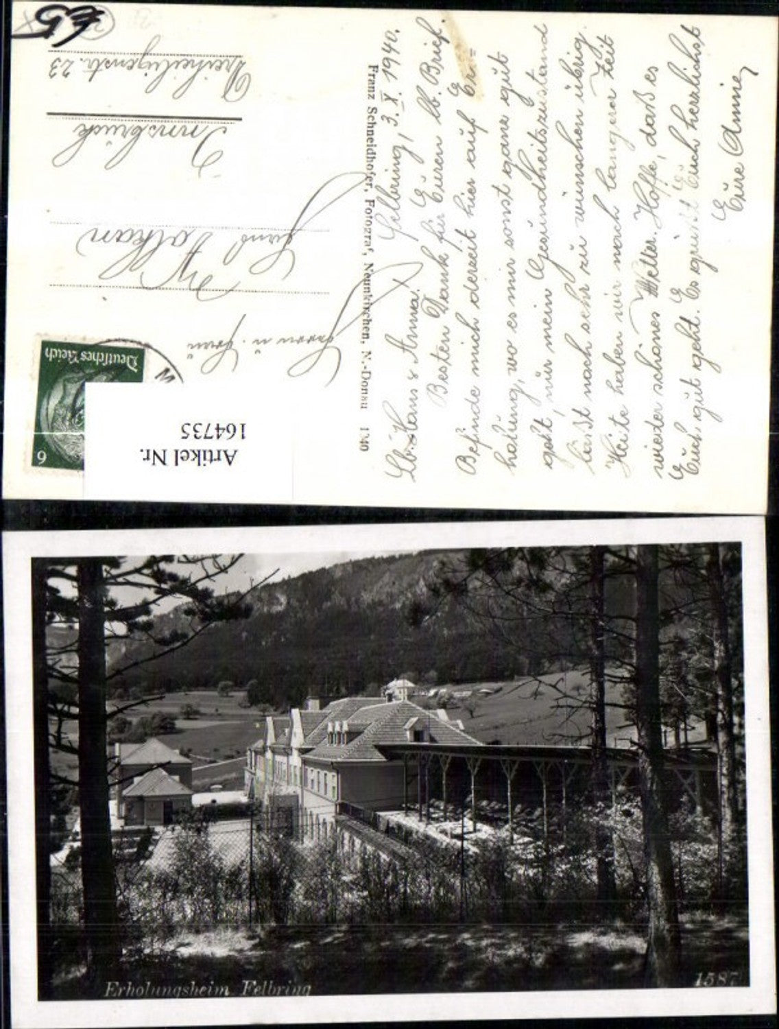 164735,Felbring Erholungsheim 1940 Maria Laach am Jauerling