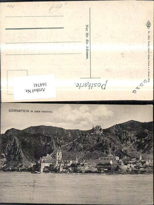 164741,Dürnstein i. d. Wachau Ansicht m. Ruine