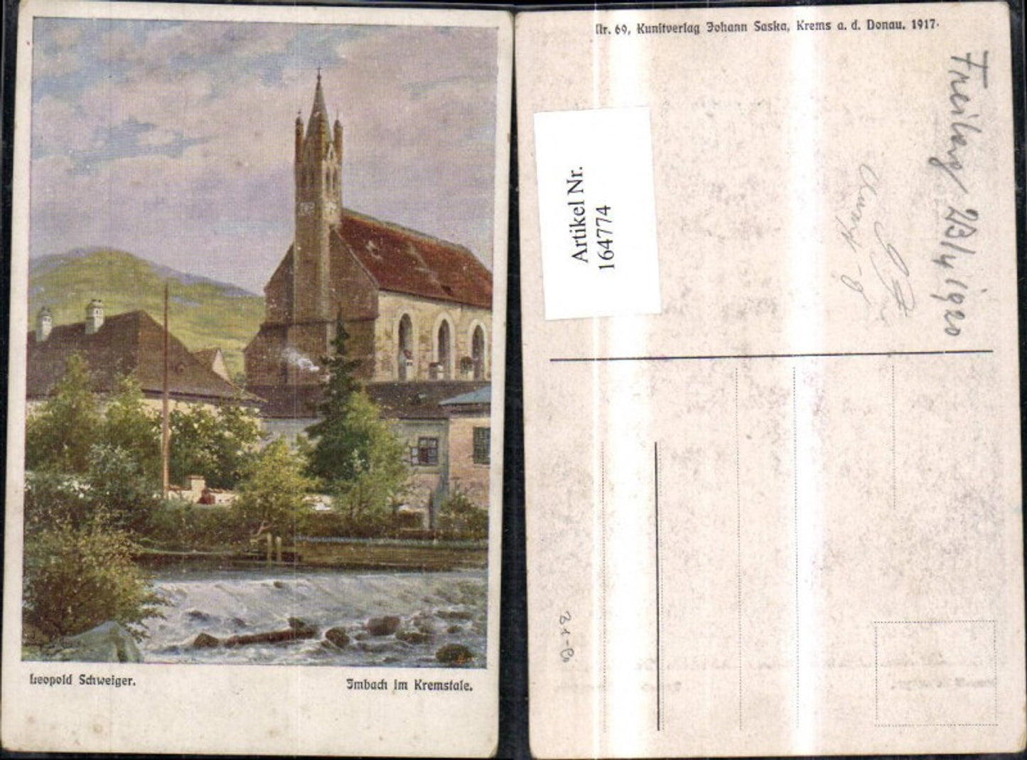 164774,Imbach i. Kremstale b. Krems sign Leopold Schweiger