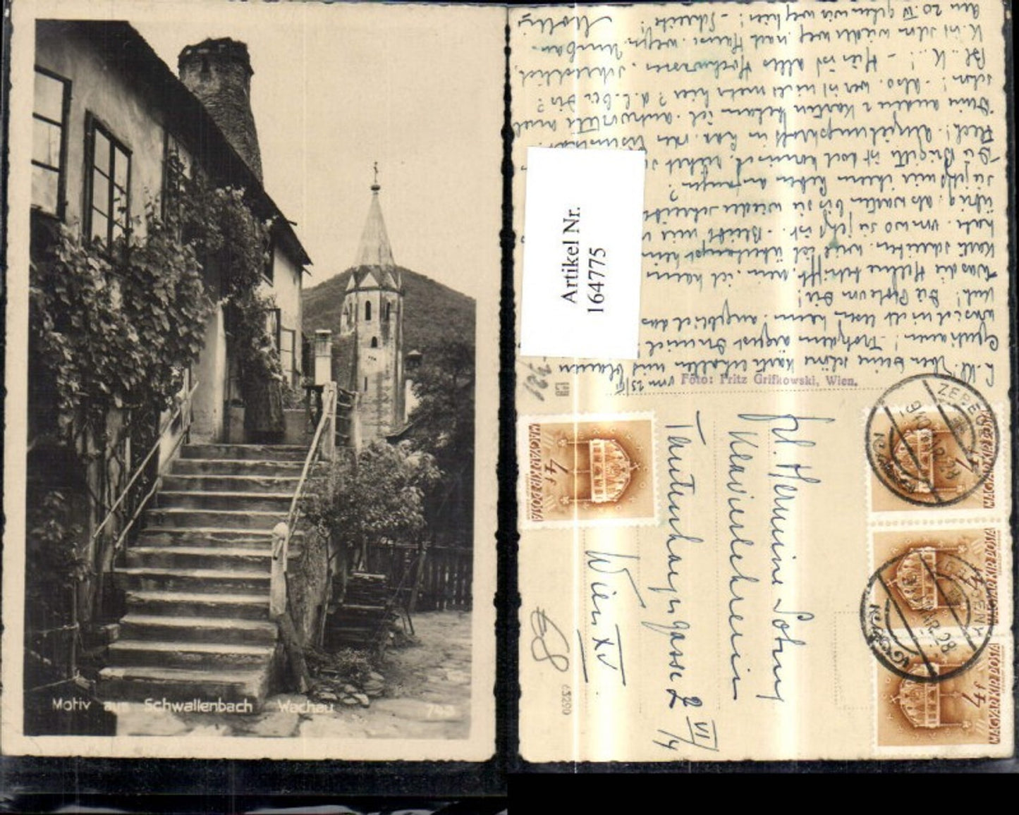 164775,Schwallenbach Wachau Gebäude m. Frau