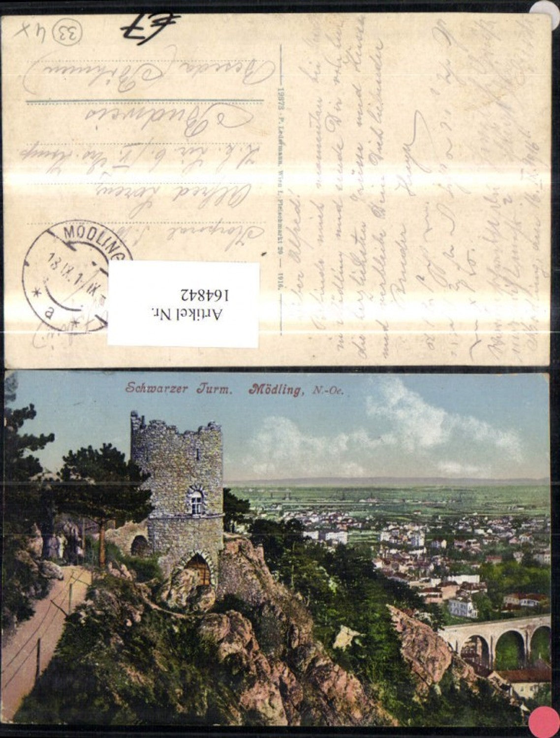 164842,Mödling Schwarzer Turm 1915