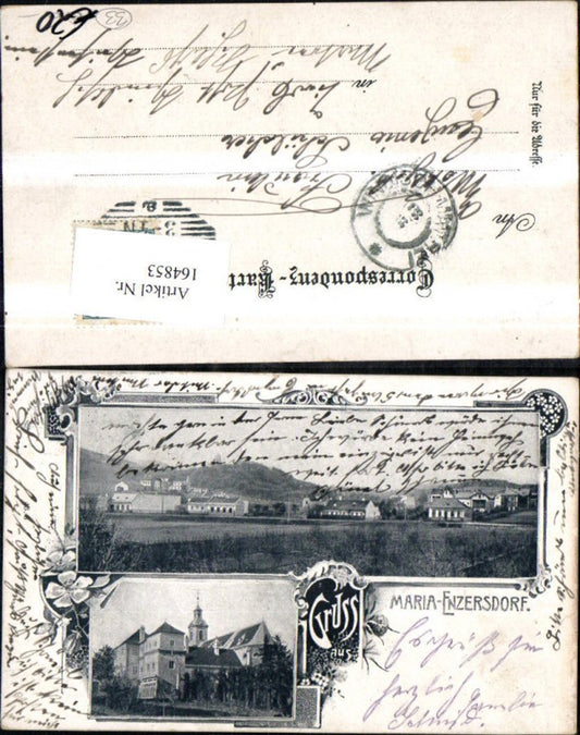 164853,Gruss a. Maria Enzersdorf Litho