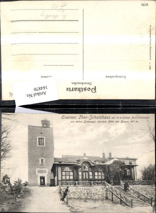 164870,Eisernes Tor Schutzhaus Aussichtsturm Hohen Lindkogel Mödling Baden b. Wien
