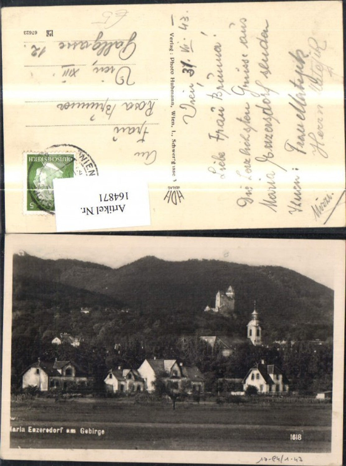 164871,Maria Enzersdorf a. Gebirge 1943