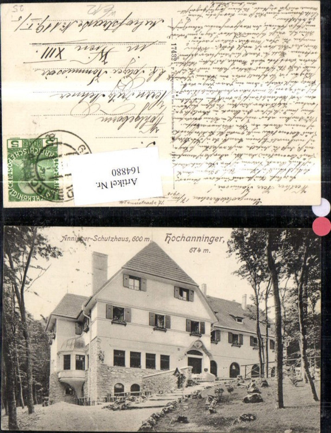 164880,Anninger Schutzhaus Hochanninger b. Gumpoldskirchen Mödling 1916