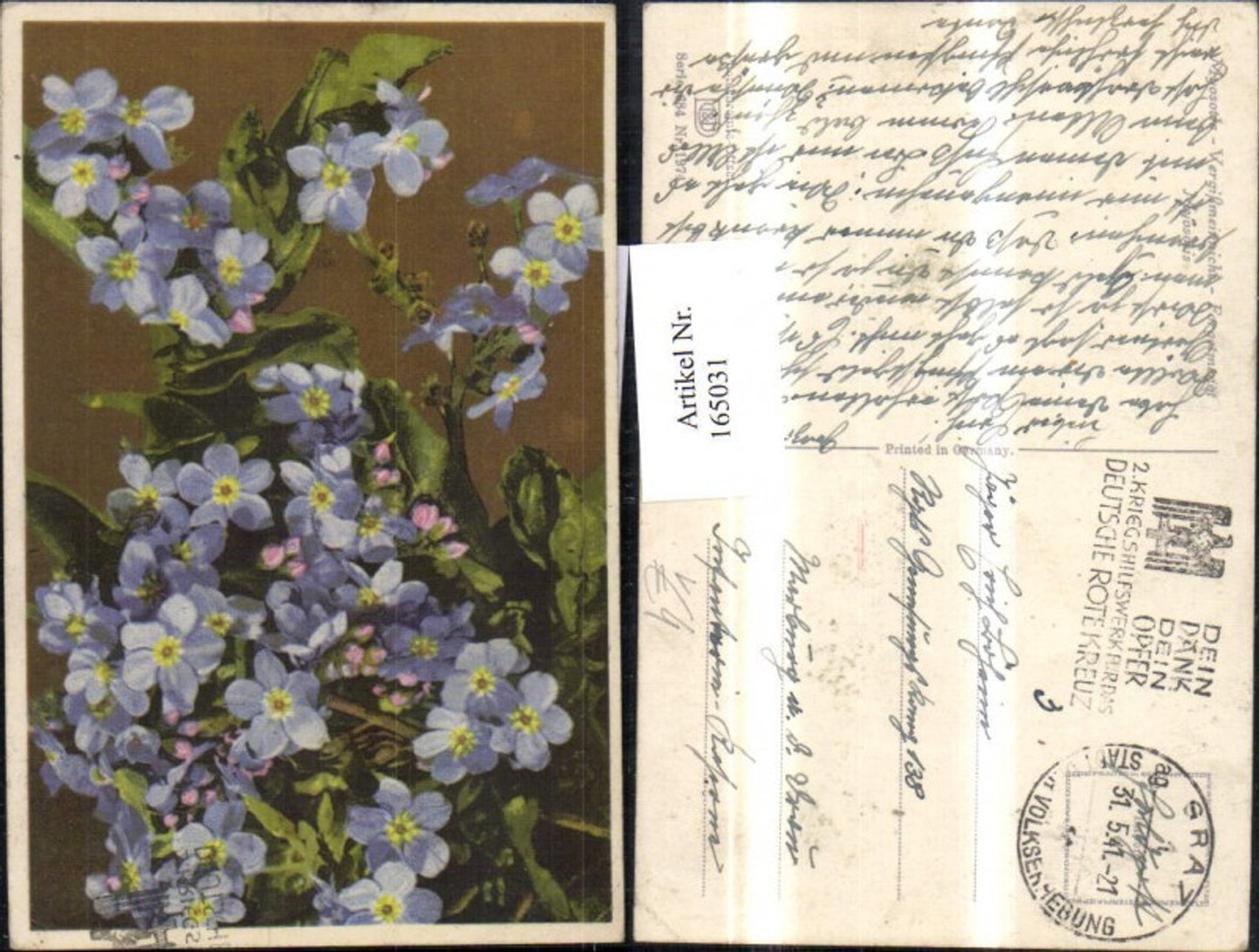 165031, Photochromie Nenke &amp; Ostermaier 684/1974 Forget-me-not flower