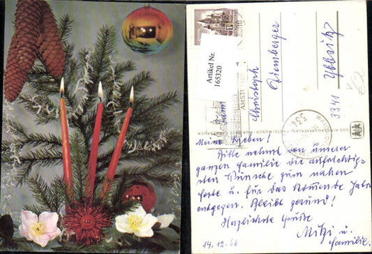 165320, SOS Children's Village Merry Christmas Fir branch Candles Cone Ball