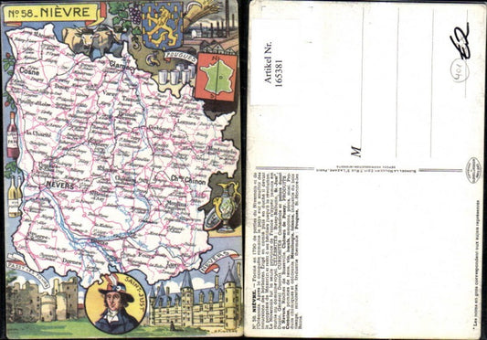 165381,Nievre Lagekarte m. Saint Just