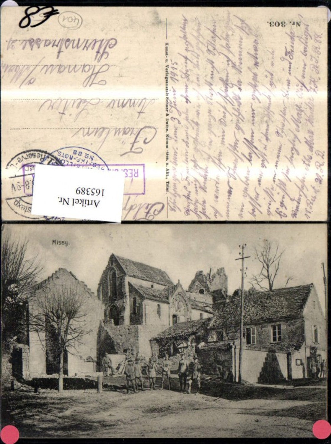 165389,Missy Ansicht Gebäude m. Soldaten Uniform