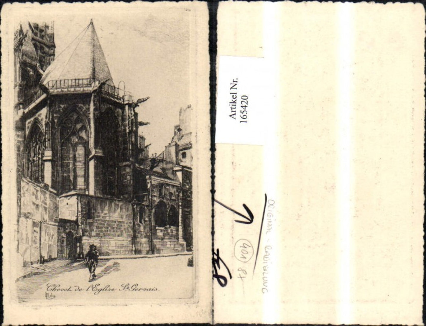 165420,Paris Chevet de l Eglise St Gervais Kirche