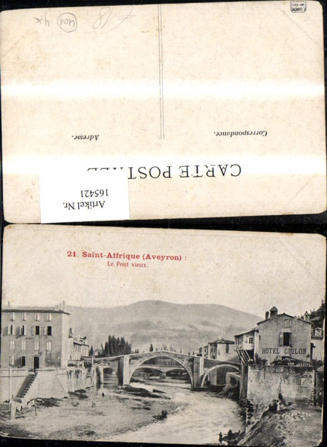 165421,Saint Affrique Aveyron Le Pont vieux Brückenansicht