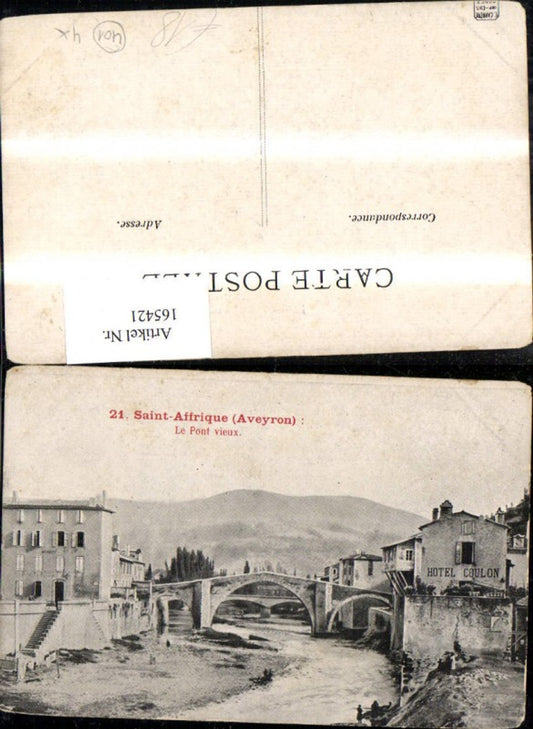 165421,Saint Affrique Aveyron Le Pont vieux Brückenansicht