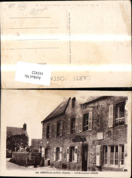 165422,Anneville sur Mer Manche Cafe Restaurant Lepage