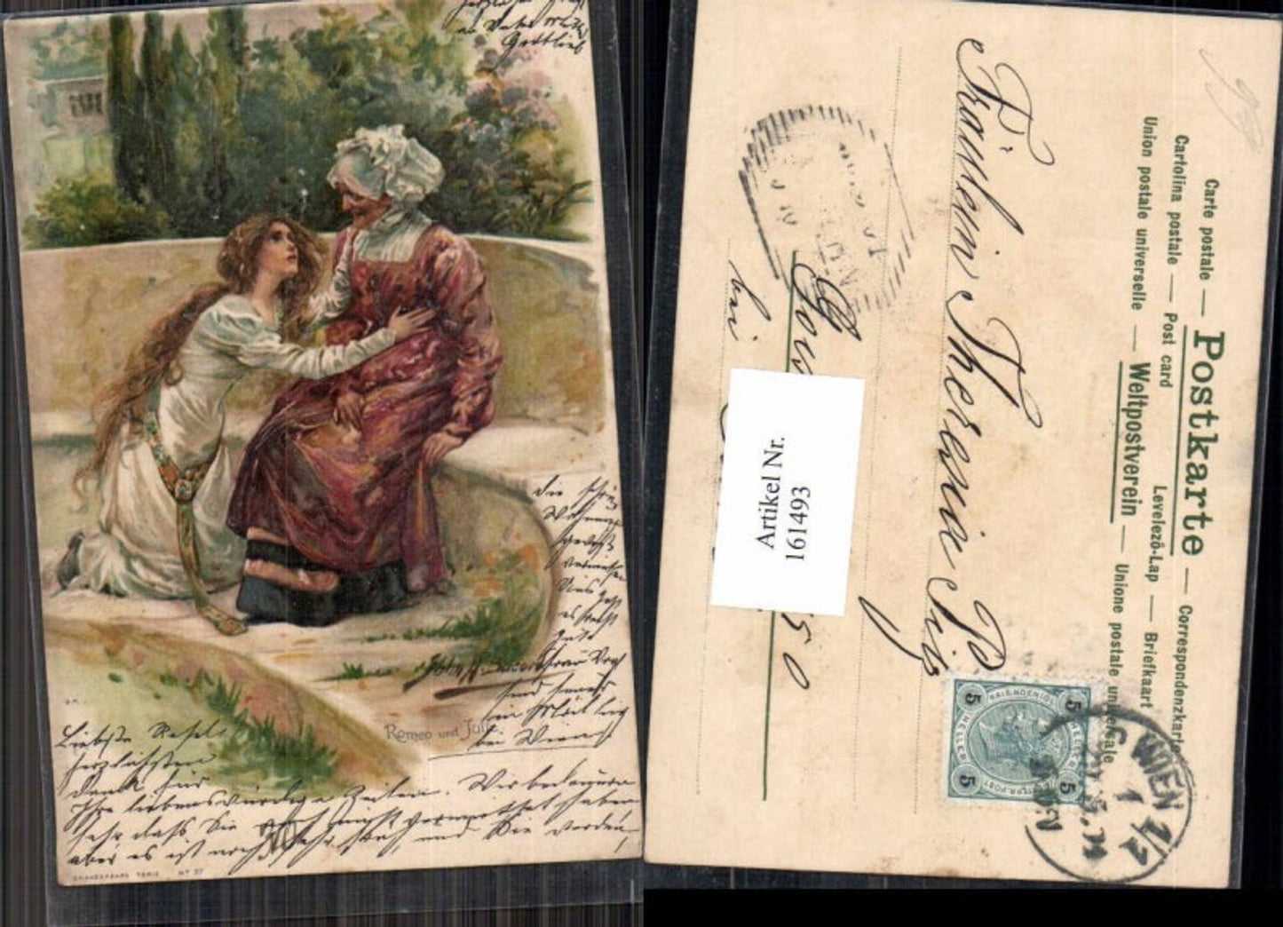 161493,Tolle Litho Romeo & Julia  Litho Shakespeare Serie