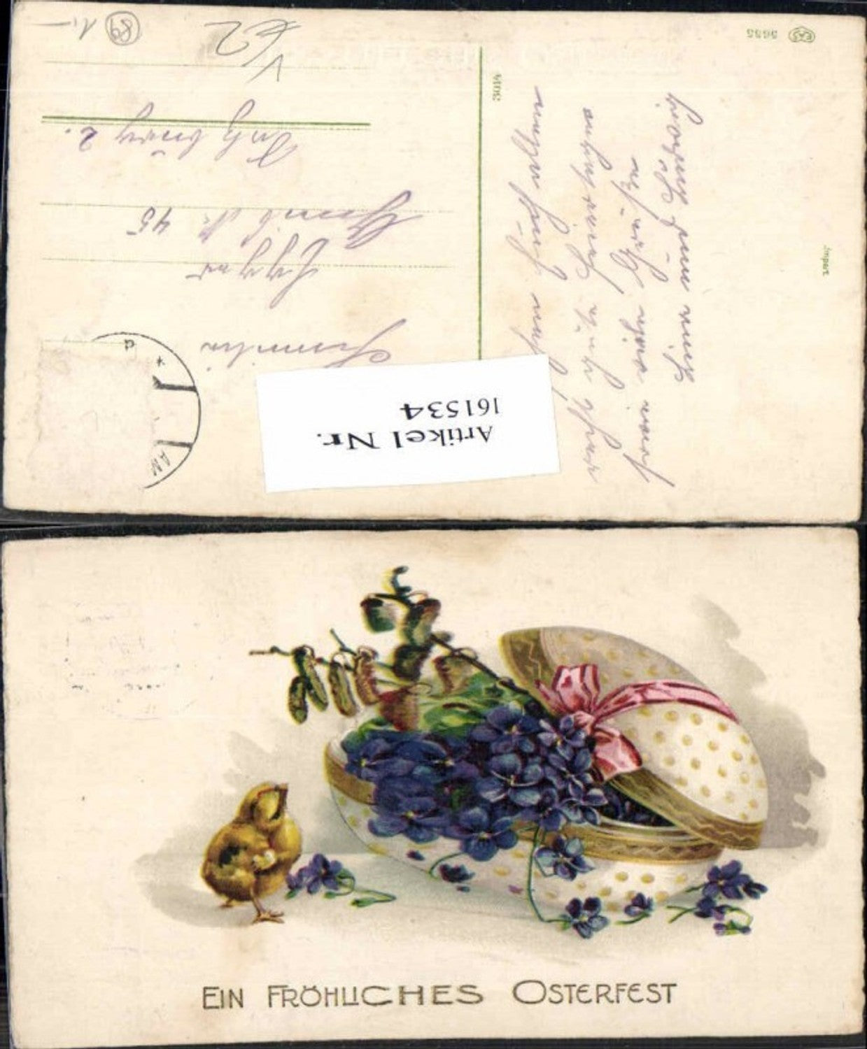 161534,EAS 5655 Ostern Küken Blumen Ei