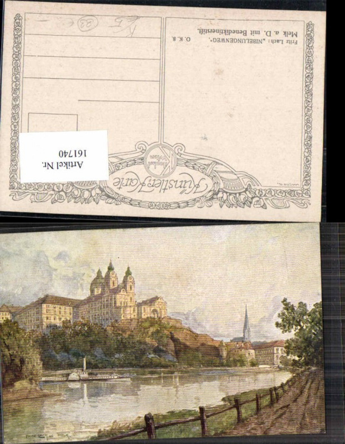 161740,Fritz Lach Melk a.d. Donau Künstlerkarte