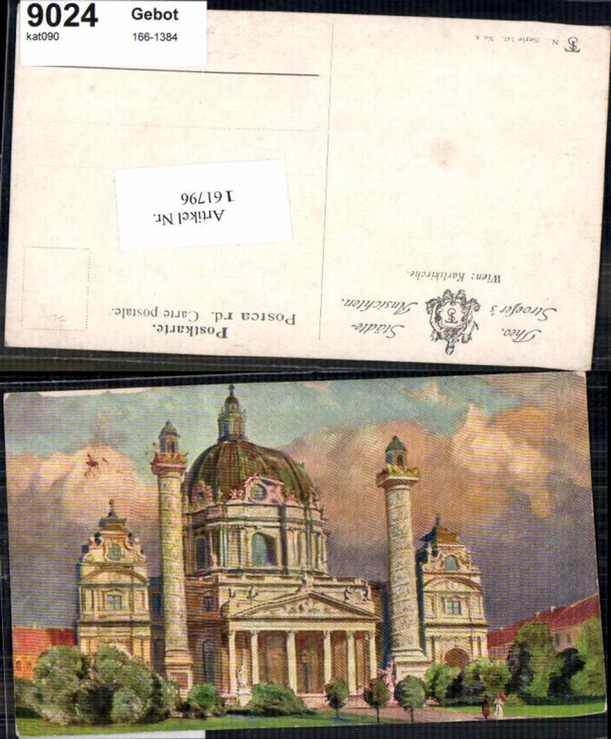 161796,Theo Stroefer Städte Ansichten 747 Nr 4 Wien Karlskirche