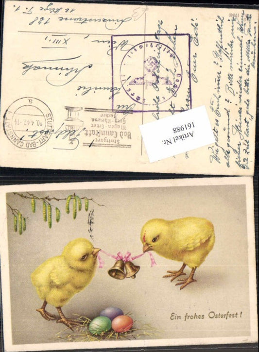 161988, Easter chicks bells Easter eggs pussy willows