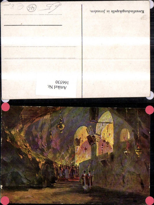 166530,Jerusalem Kreuzfindungskapelle Künstler Ak