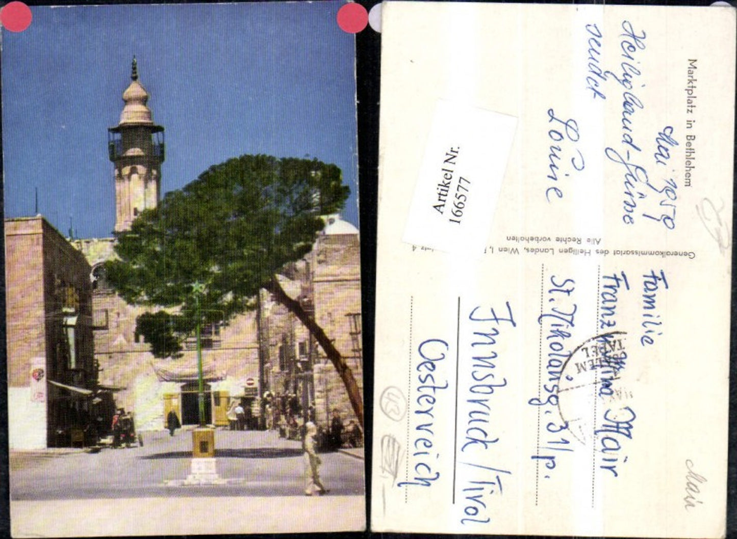 166577,Marktplatz b. Bethlehem 1959