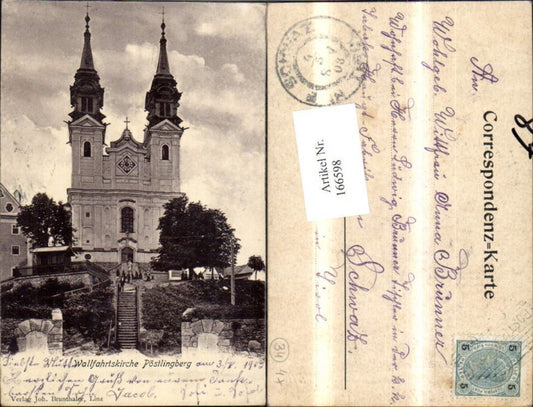 166598,Linz Wallfahrtskirche Pöstlingberg Kirche 1903