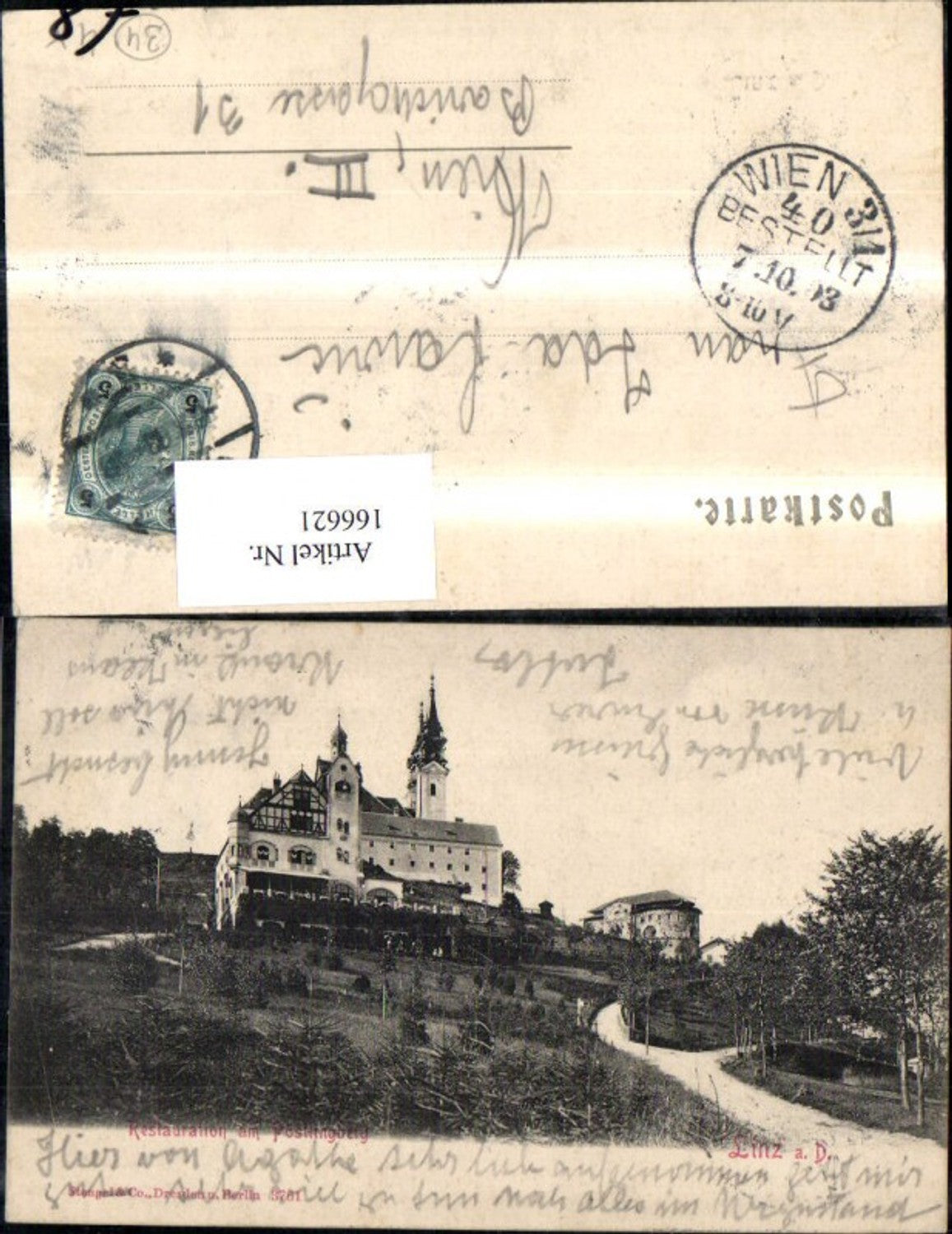 166621,Linz Restauration a. Pöstlingberg 1903
