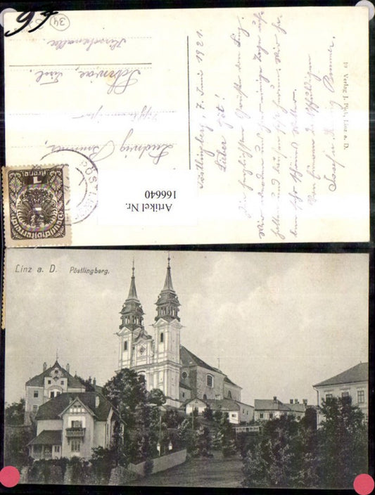 166640,Linz Pöstlingberg 1921 Kirche