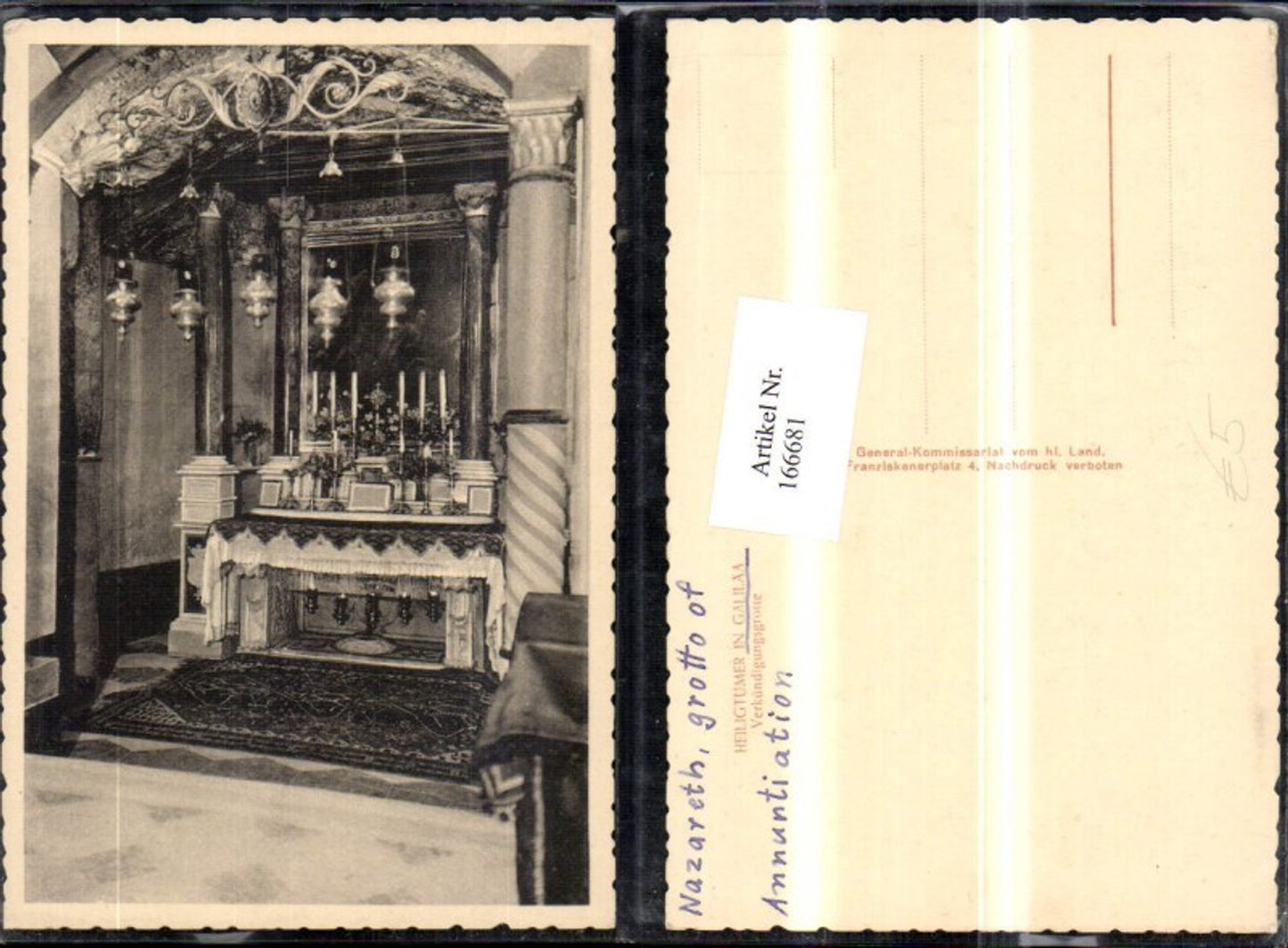 166681, Nazareth Grotto of the Annunciation Galicia Annunciation Grotto