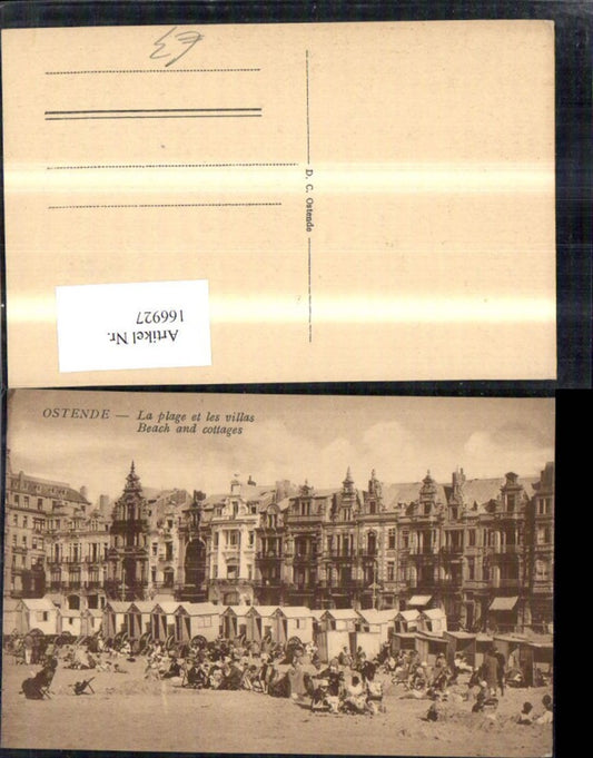 166927,Ostende Beach and cottages Strand Personen