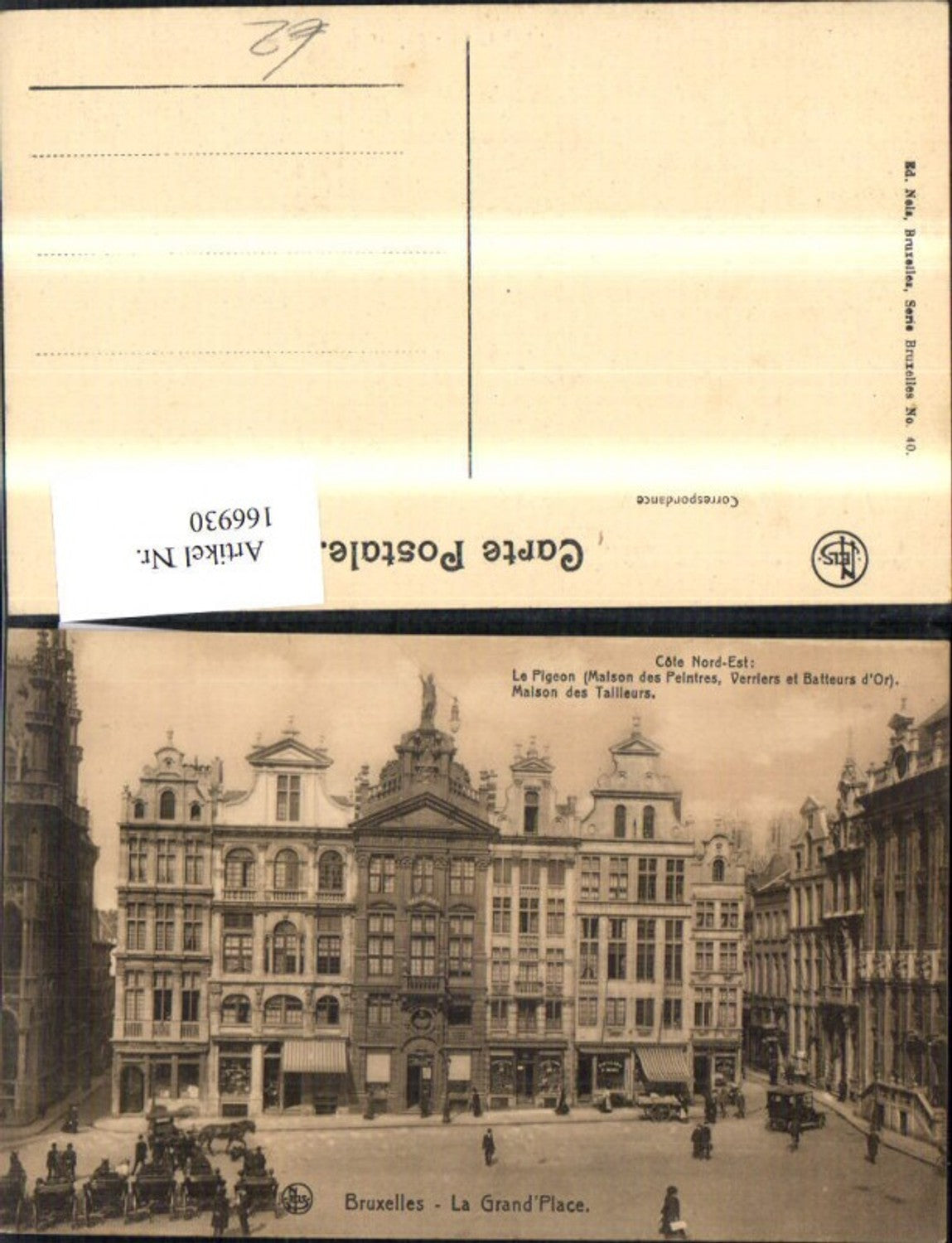 166930,Bruxelles La Grand Place Brüssel Kutschen