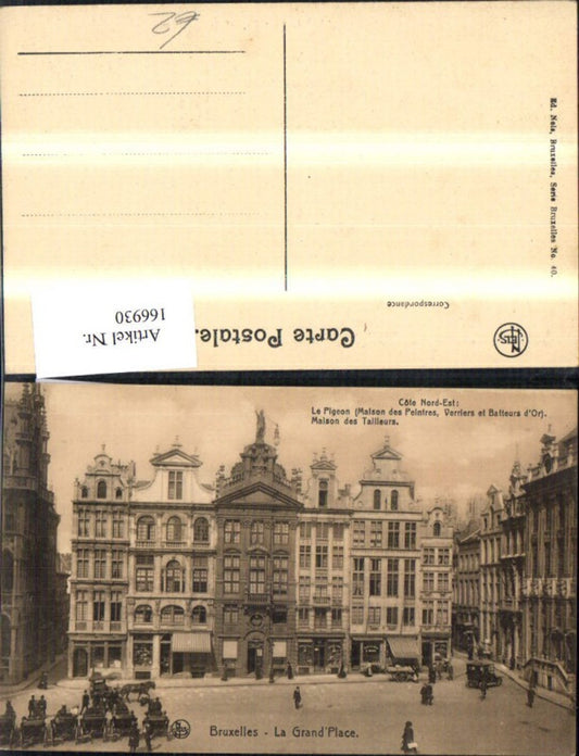 166930,Bruxelles La Grand Place Brüssel Kutschen