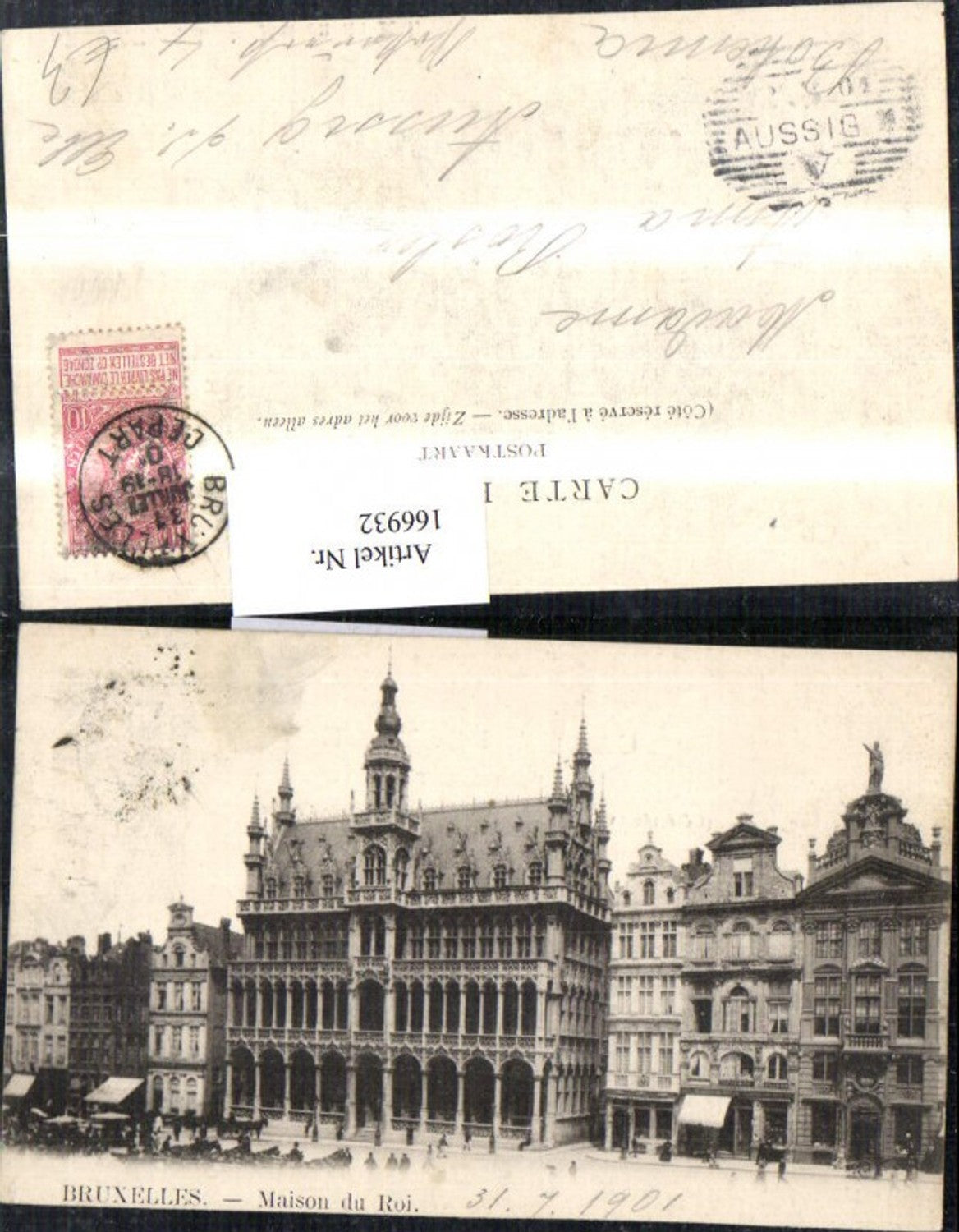 166932,Bruxelles Maison du Roi Brüssel 1901